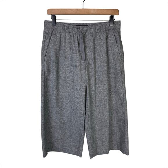 Banana Republic Y2K Dark Heather Gray Culotte Wide Leg Capri Business Pants - Picture 1 of 7
